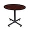 Kobe Round Tables > Breakroom Tables > Kobe Square & Round Tables, Wood, Metal Top, Mahogany TKB42RNDMH - alternate 1